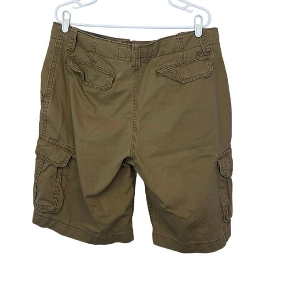 Aeropostale Mens Tan Cargo Shorts Size 36 Pockets Drawstring Utility Casual - Picture 2 of 12